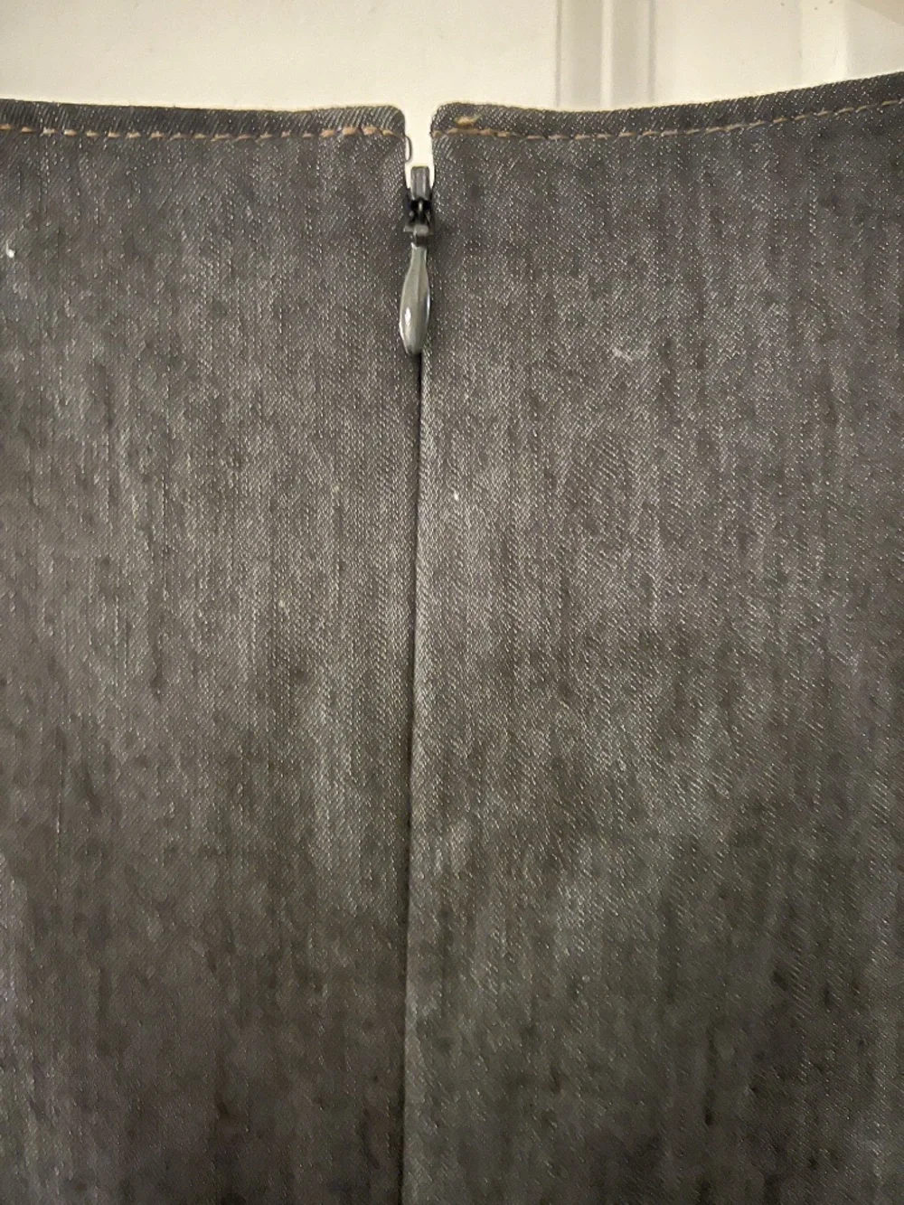 TOKYO STYLE Black Dark Gray Denim-Inspired Midi Dress Sleeveless